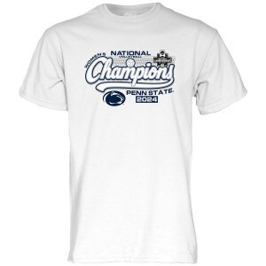 white short sleeve t-shirt Women's National Volleyball Champions Penn State 2024
